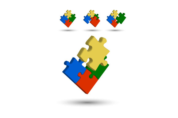 3D Jigsaw Puzzle Templates for Creative Design Projects
