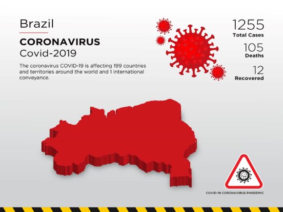Brazil 3D Map Shows Coronavirus Impact Clearly