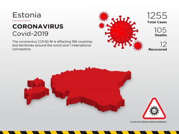 Estonia Affected Country 3D Map: A Practical Tool for Visualizing Pandemic Data