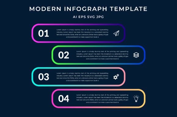 Four Step Modern Infographic Template: A Visual Tool for Modern Communication