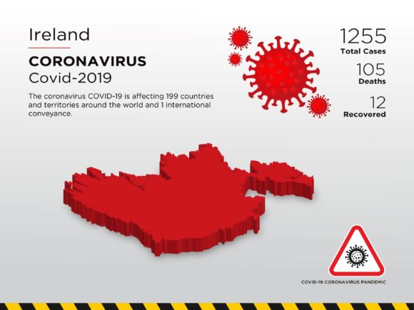 Ireland Affected Country 3D Map: A Visual Tool for Pandemic Communication