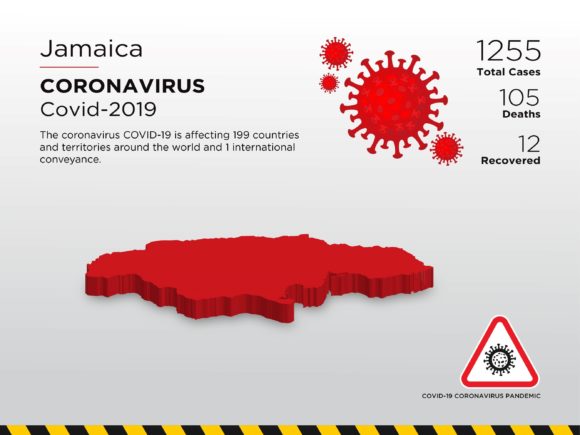 Jamaica Affected Country 3D Map: A Visual Tool for Pandemic Communication