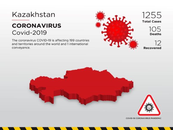 Kazakhstan Affected Country 3D Map: A Practical Tool for Visualizing Pandemic Data