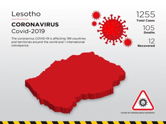 Lesotho Affected Country 3D Map: A Visual Tool for Pandemic Awareness and Communication