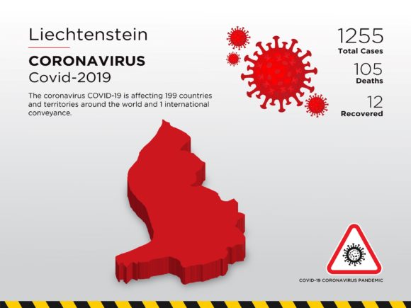 Liechtenstein Affected Country 3D Map: A Visual Tool for Understanding the Impact of the Coronavirus Pandemic