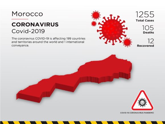 Morocco Affected Country 3D Map: A Visual Tool for Understanding the Global Pandemic
