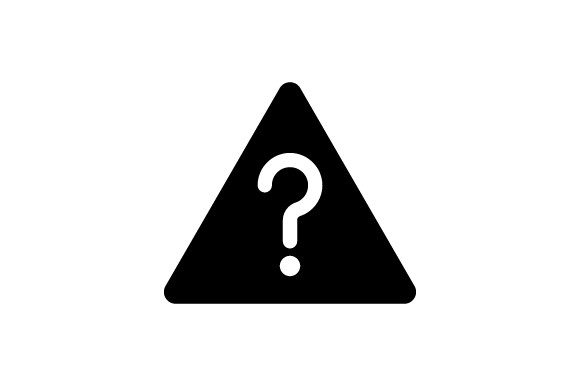 Question Mark in Warning Sign Icon: A Bold Design Asset
