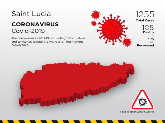 Saint Lucia Affected Country 3D Map: A Practical Tool for Visualizing Pandemic Impact