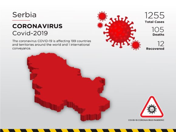 Serbia Affected Country 3D Map: A Visual Tool for Pandemic Insights