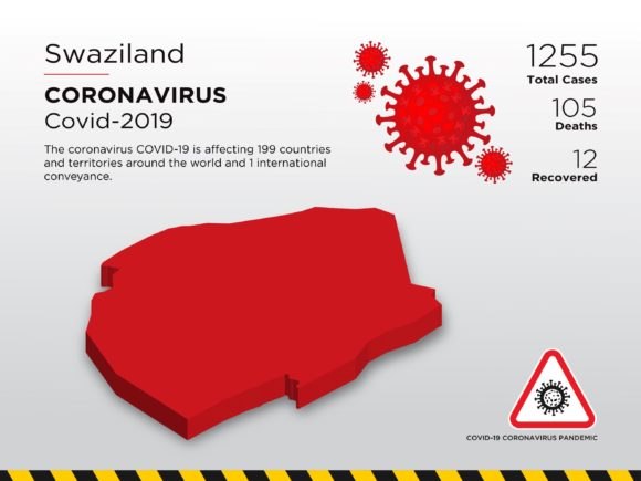 Swaziland Affected Country 3D Map – A Visual Tool for Understanding the Pandemic’s Reach