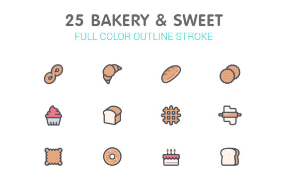 Unlocking Creativity with Bakery and Sweet Line with Color Icon: A Must-Have Toolkit for Modern Design Professionals